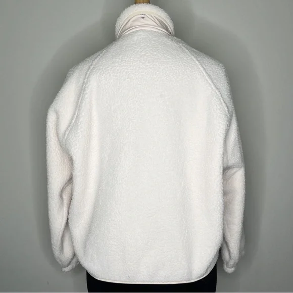NWT Free People Movement Pale Pink Canvas Hit The Slopes Fleece Snap Jacket L - Picture 6 of 10